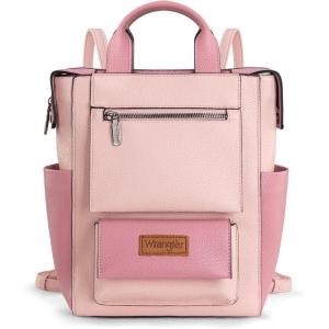 Montana West Wrangler Cow Print Backpack Purse for Women Vegan Leather Ladies Convertible Backpack Stylish Anti Theft Backpack with Adjustable Strap(D Dark Pink)