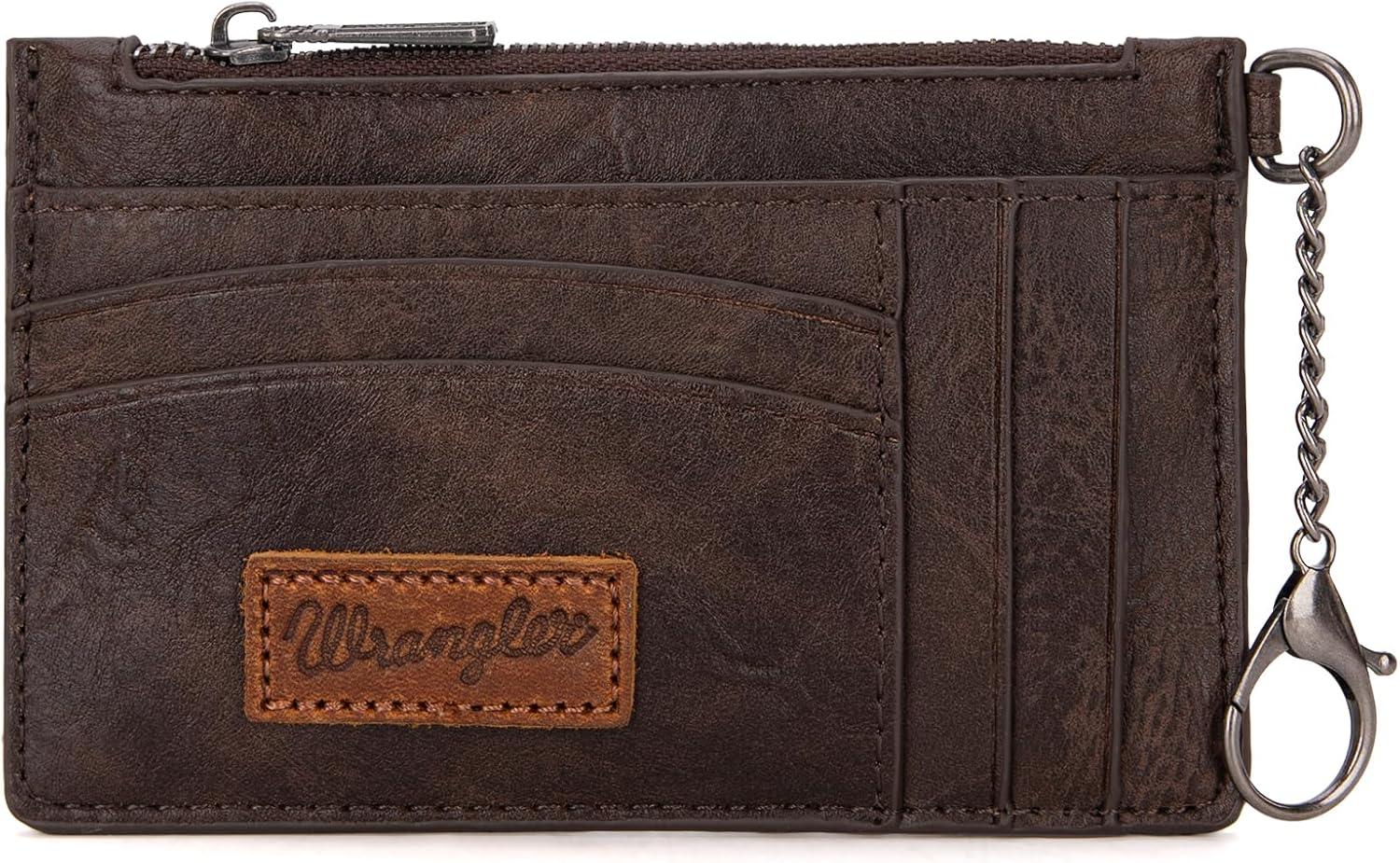 imageMontana West X Wrangler Credit Card Holders Slim Credit Card Holder Wallet Women RFID Card Holder Wallet Keychain WristletACoffee