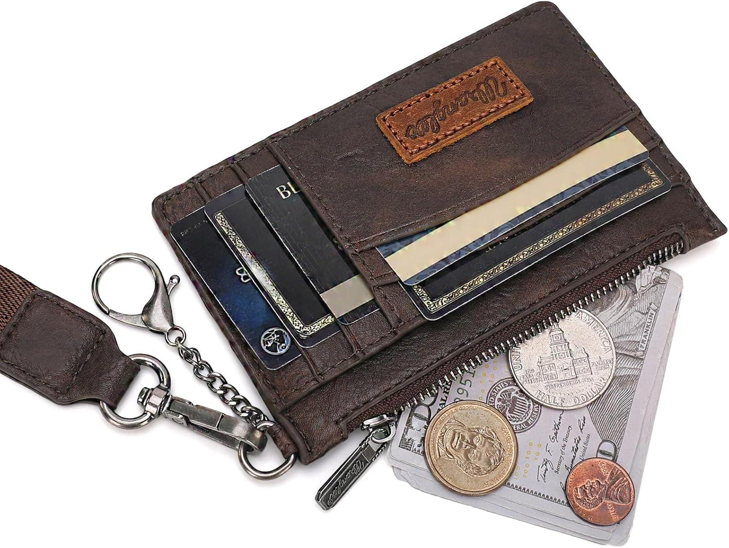 imageMontana West X Wrangler Credit Card Holders Slim Credit Card Holder Wallet Women RFID Card Holder Wallet Keychain WristletACoffee