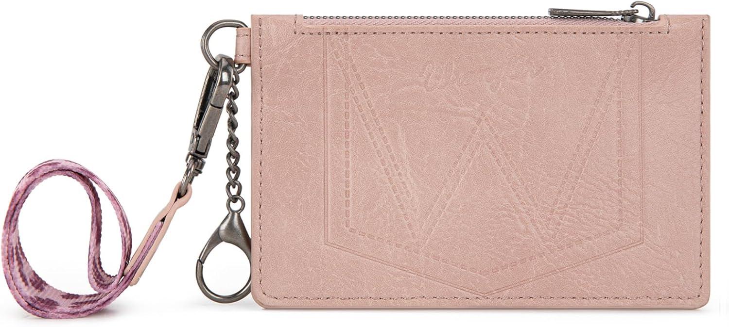 imageMontana West X Wrangler Credit Card Holders Slim Credit Card Holder Wallet Women RFID Card Holder Wallet Keychain WristletLeopardPink