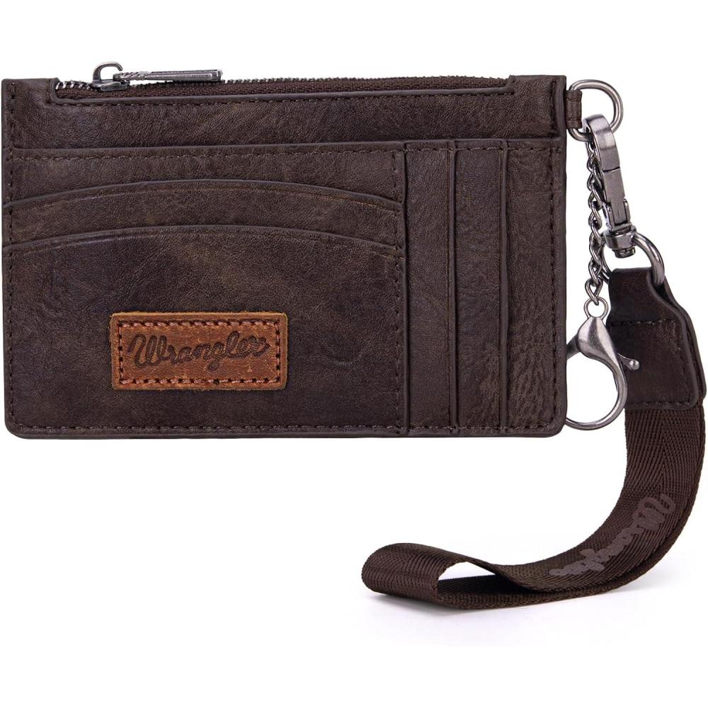 imageMontana West X Wrangler Credit Card Holders Slim Credit Card Holder Wallet Women RFID Card Holder Wallet Keychain WristletACoffee