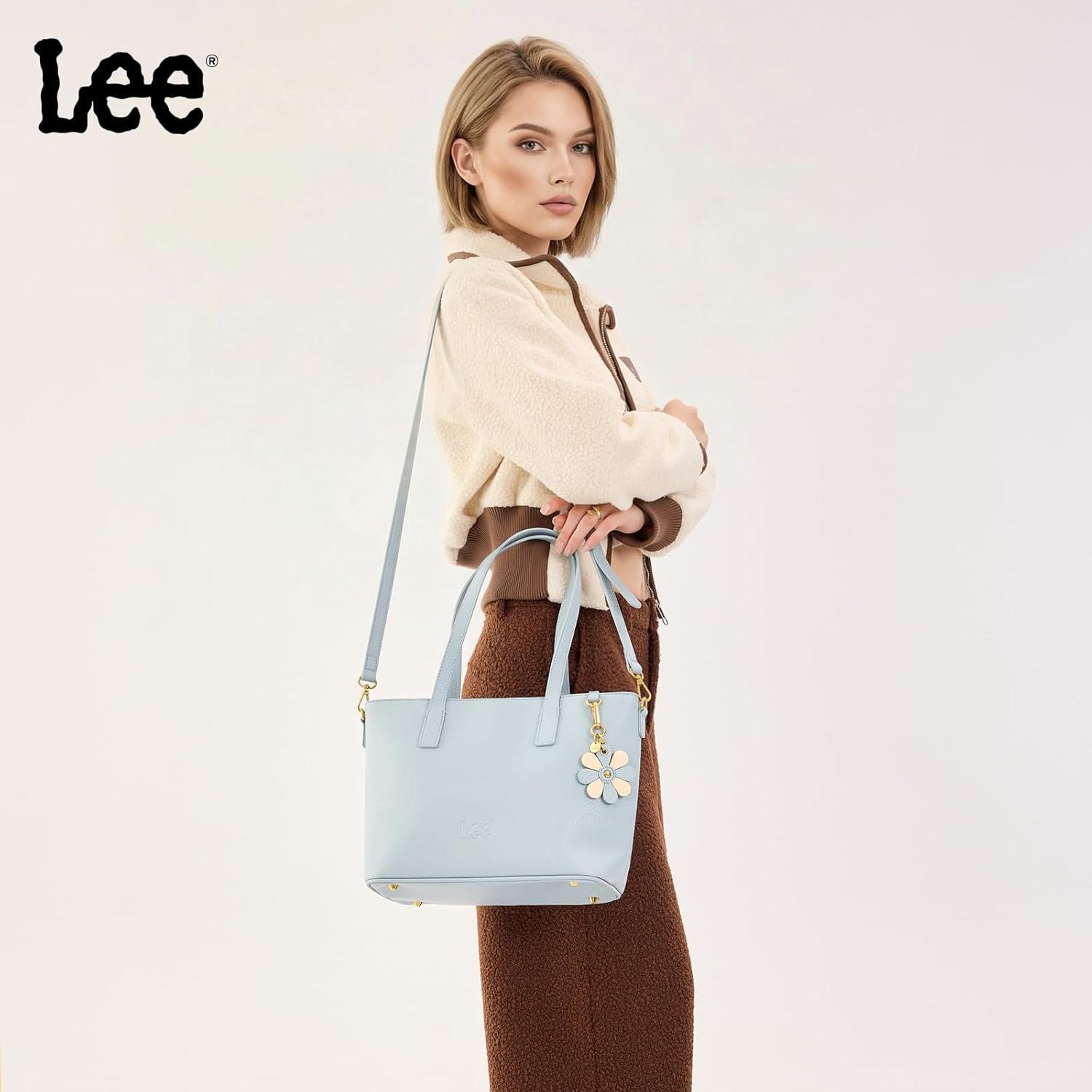 imageLee Large Tote Bag for Women Shoulder Bag Crossbody Satchel Purses Casual Handbag for Work Dating Birthday GiftsJean