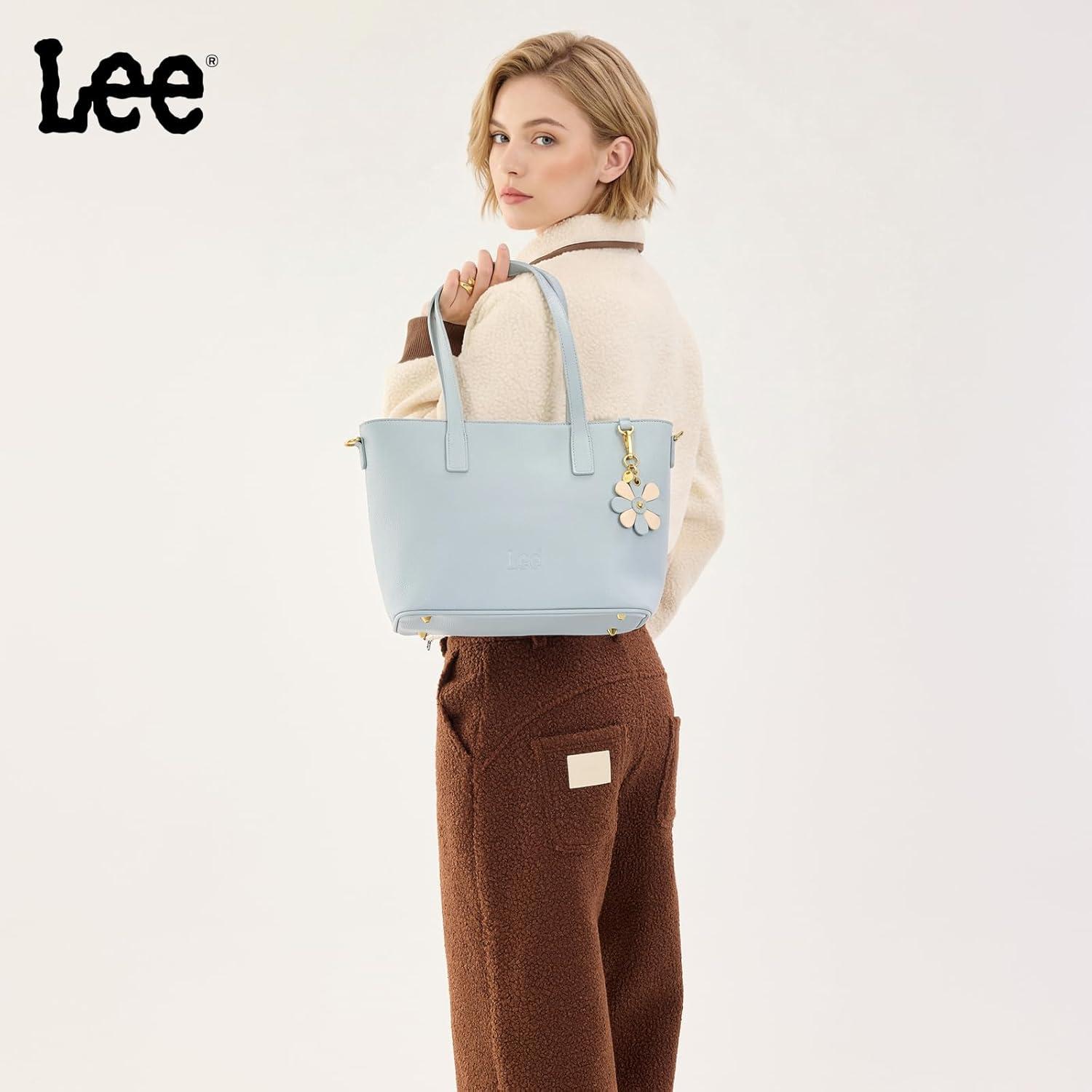 imageLee Large Tote Bag for Women Shoulder Bag Crossbody Satchel Purses Casual Handbag for Work Dating Birthday GiftsJean