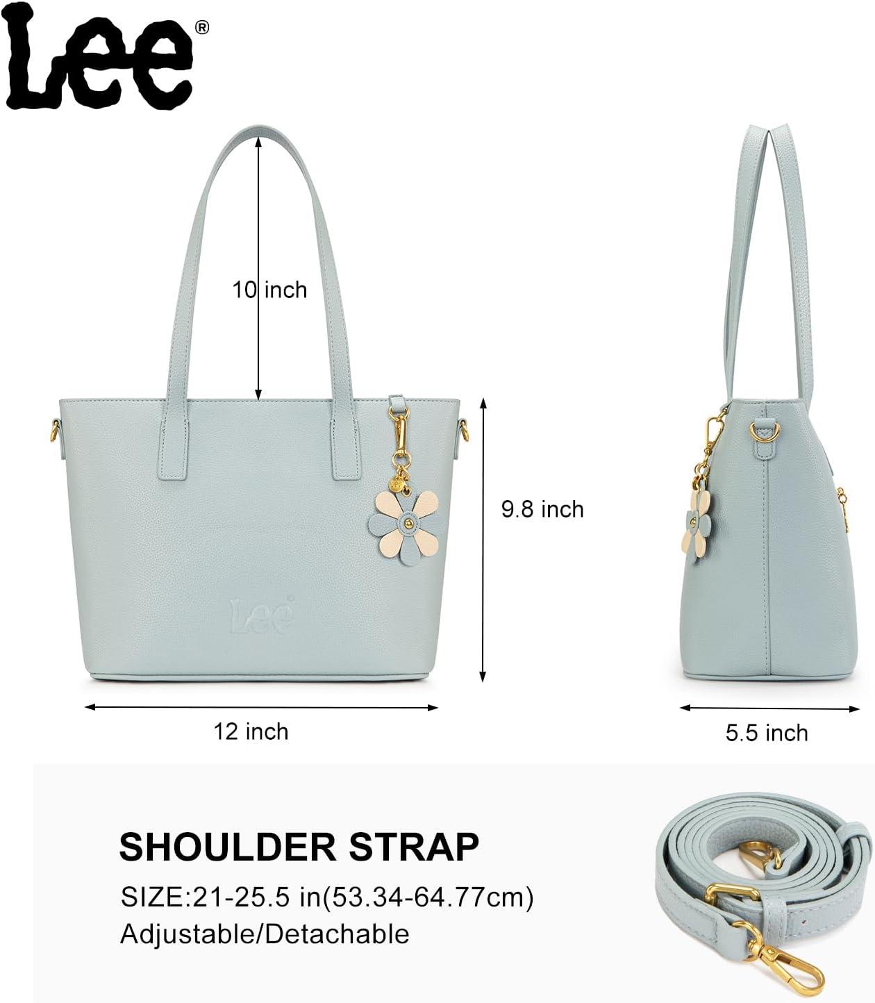 imageLee Large Tote Bag for Women Shoulder Bag Crossbody Satchel Purses Casual Handbag for Work Dating Birthday GiftsJean