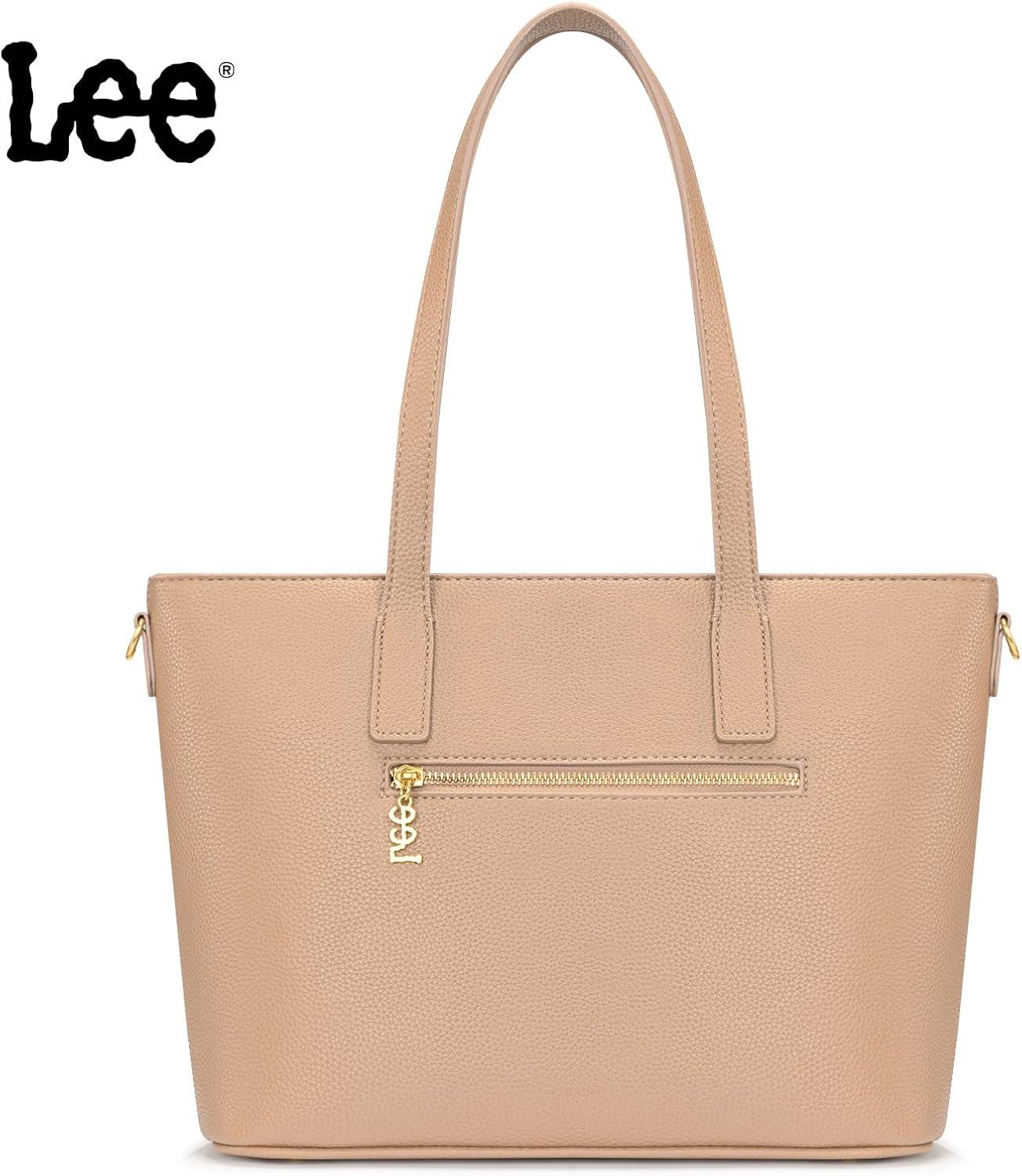 imageLee Large Tote Bag for Women Shoulder Bag Crossbody Satchel Purses Casual Handbag for Work Dating Birthday GiftsKhaki