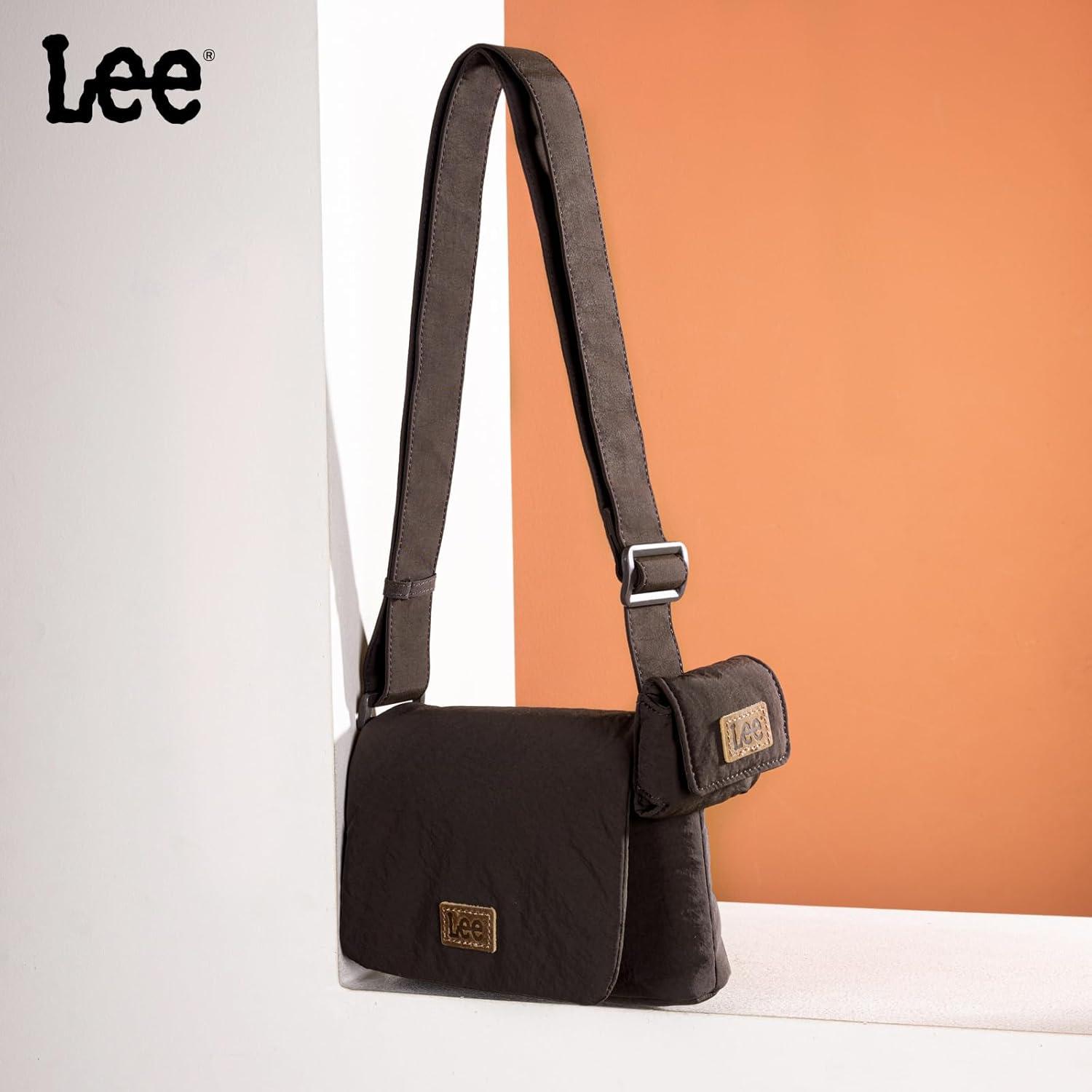 imageMontana West x Lee Small Crossbody Bags for Women Lightweight Mini Shoulder Bag with Earphone PouchLeedeep Brown