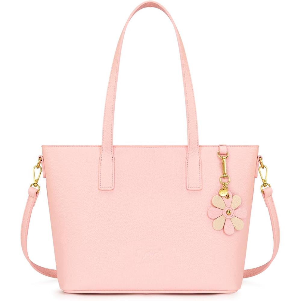 imageLee Large Tote Bag for Women Shoulder Bag Crossbody Satchel Purses Casual Handbag for Work Dating Birthday GiftsPink