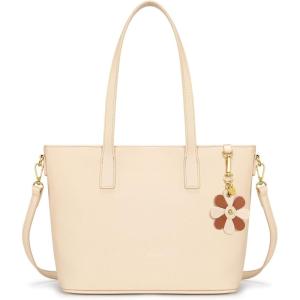 Lee Large Tote Bag for Women Shoulder Bag Crossbody Satchel Purses Casual Handbag for Work Dating Birthday Gifts(Beige)