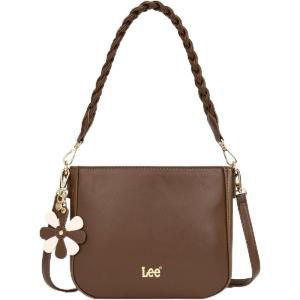 Lee Women’s Small Convertible Shoulder Handbag, Lightweight Purse with 2 Removable Straps & Zipper, for Daily Travel & Work(Coffee)