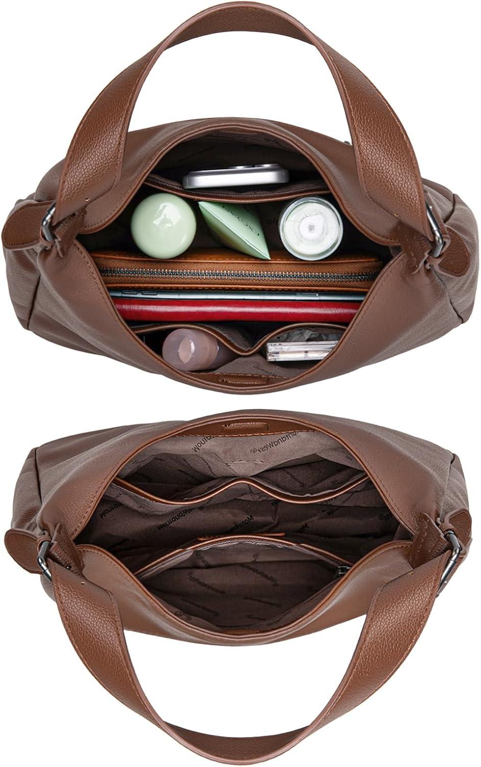 imageMontana West Hobo Bag Purse for Women Slouchy Shoulder Handbags PursesCoffee Brown