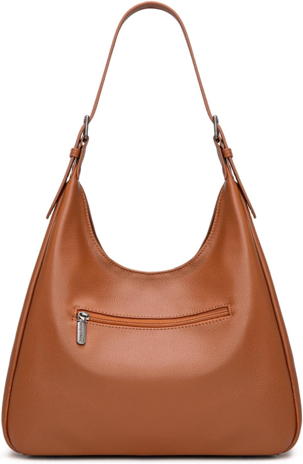 imageMontana West Hobo Bag Purse for Women Slouchy Shoulder Handbags PursesCognac Brown