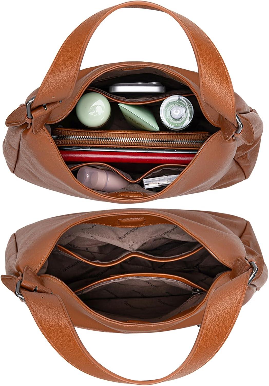 imageMontana West Hobo Bag Purse for Women Slouchy Shoulder Handbags PursesCognac Brown