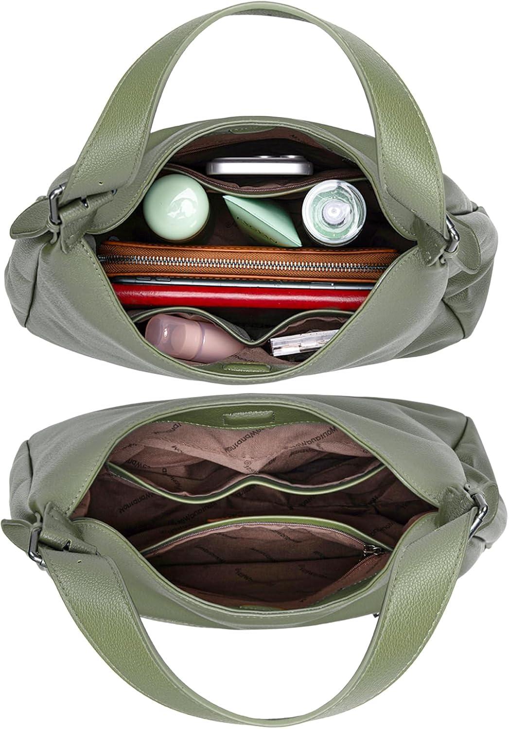 imageMontana West Hobo Bag Purse for Women Slouchy Shoulder Handbags PursesGreen