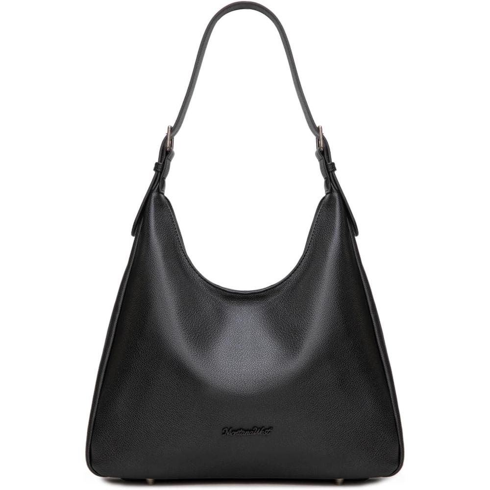 imageMontana West Hobo Bag Purse for Women Slouchy Shoulder Handbags PursesBlack