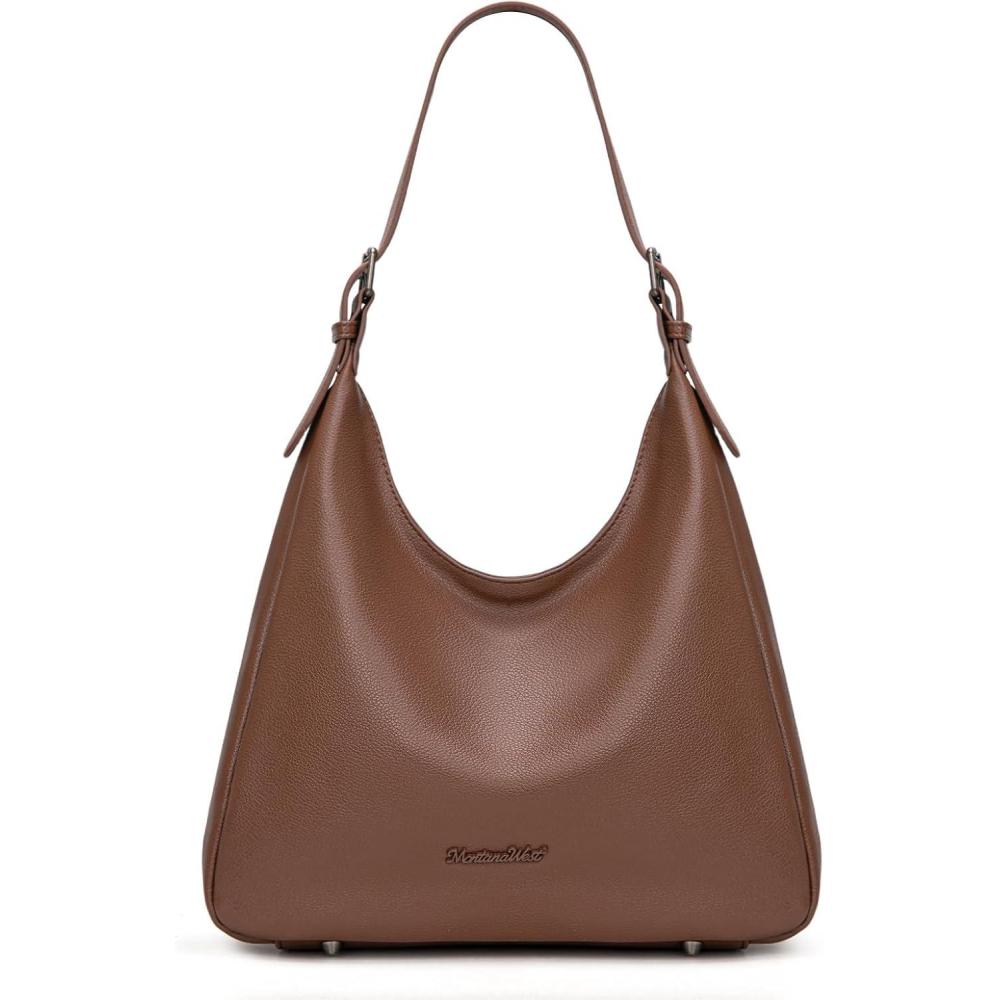 imageMontana West Hobo Bag Purse for Women Slouchy Shoulder Handbags PursesCoffee Brown