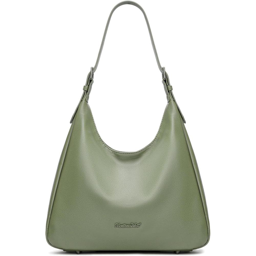 imageMontana West Hobo Bag Purse for Women Slouchy Shoulder Handbags PursesGreen