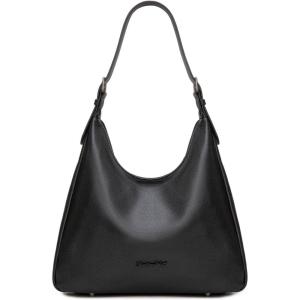 Montana West Hobo Bag Purse for Women Slouchy Shoulder Handbags Purses(Black)
