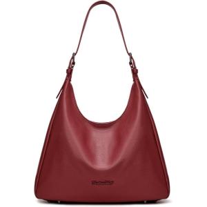 Montana West Hobo Bag Purse for Women Slouchy Shoulder Handbags Purses(Burgundy)