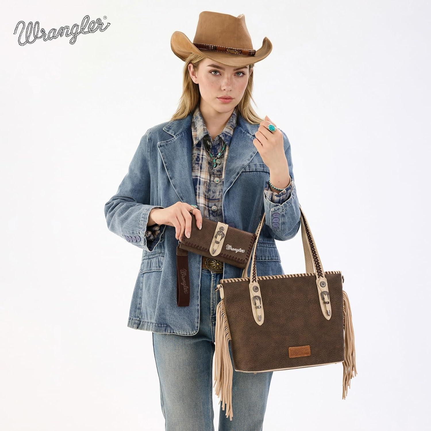 imageMontana West Wrangler Wristlet Wallets for Women Clutch Purse RFID Blocking Wallet Credit Card HolderCoffee