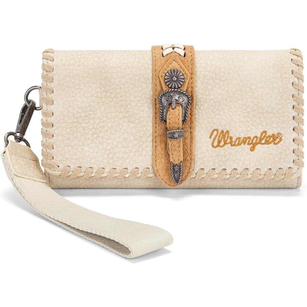 imageMontana West Wrangler Wristlet Wallets for Women Clutch Purse RFID Blocking Wallet Credit Card HolderTan