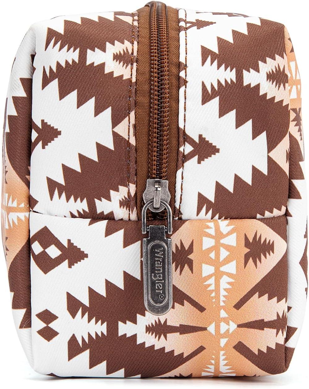 imageMontana West X Wrangler Travel Makeup Bag Portable Cosmetic Bag Makeup Pouch for Women Large Capacity Toiletry BagCoffee