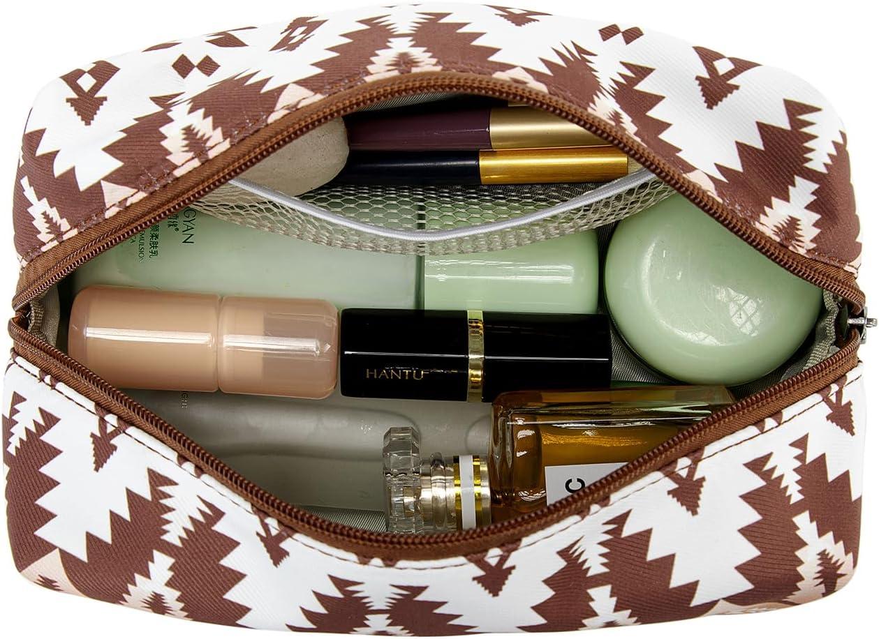 imageMontana West X Wrangler Travel Makeup Bag Portable Cosmetic Bag Makeup Pouch for Women Large Capacity Toiletry BagCoffee