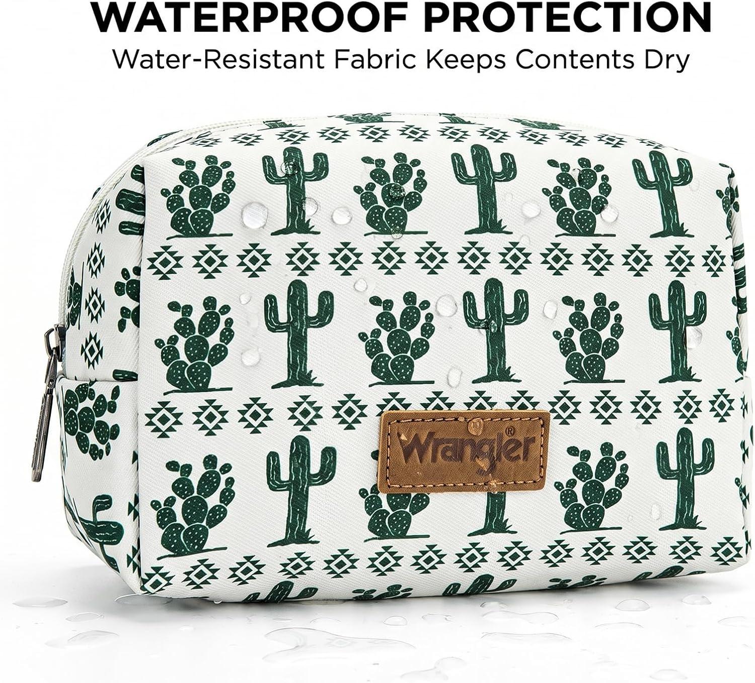 imageMontana West X Wrangler Travel Makeup Bag Portable Cosmetic Bag Makeup Pouch for Women Large Capacity Toiletry BagGreen