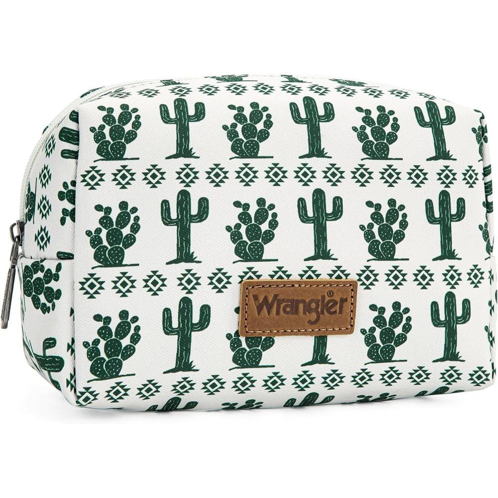 imageMontana West X Wrangler Travel Makeup Bag Portable Cosmetic Bag Makeup Pouch for Women Large Capacity Toiletry BagGreen