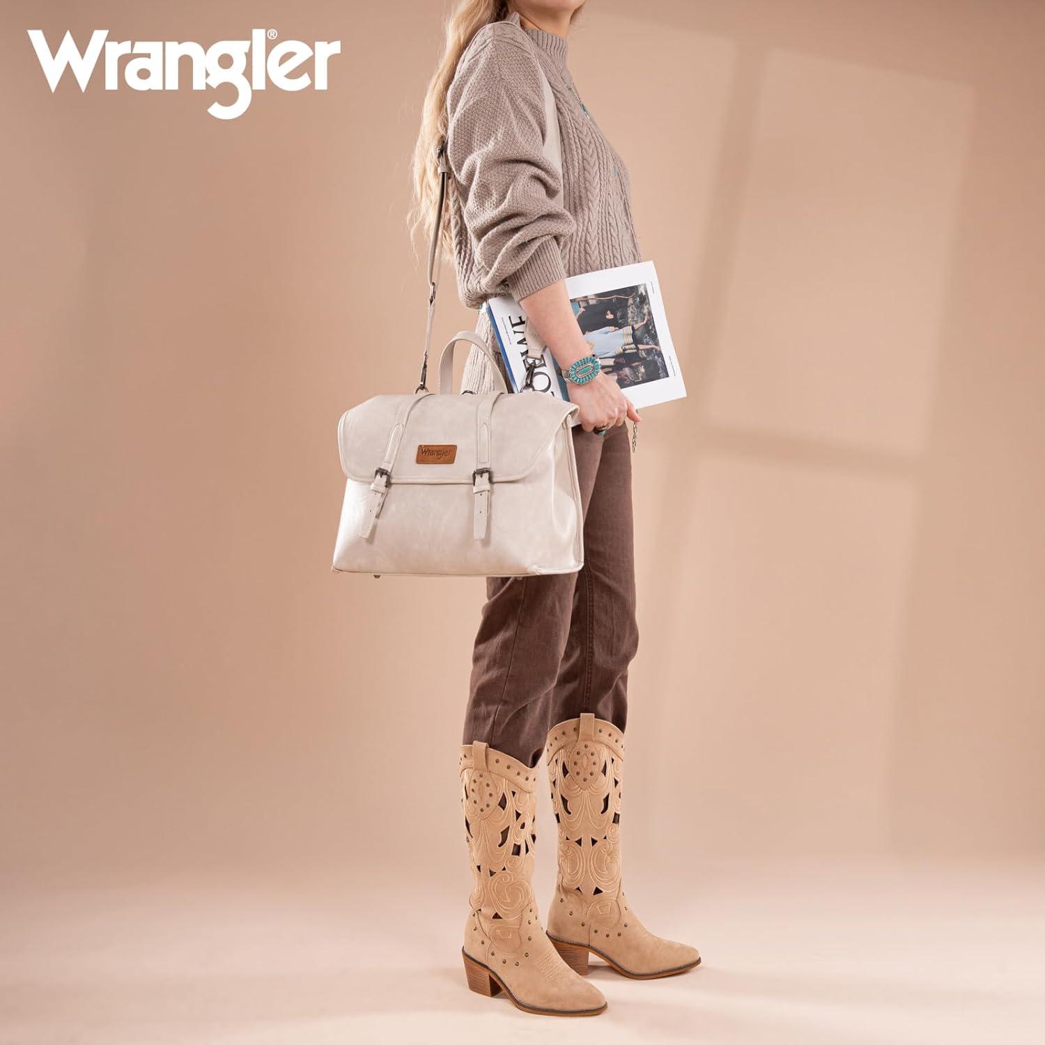 imageWrangler Laptop Bag for Women Messenger Bag Briefcase Computer Backpack Convertible Satchel BagBeige