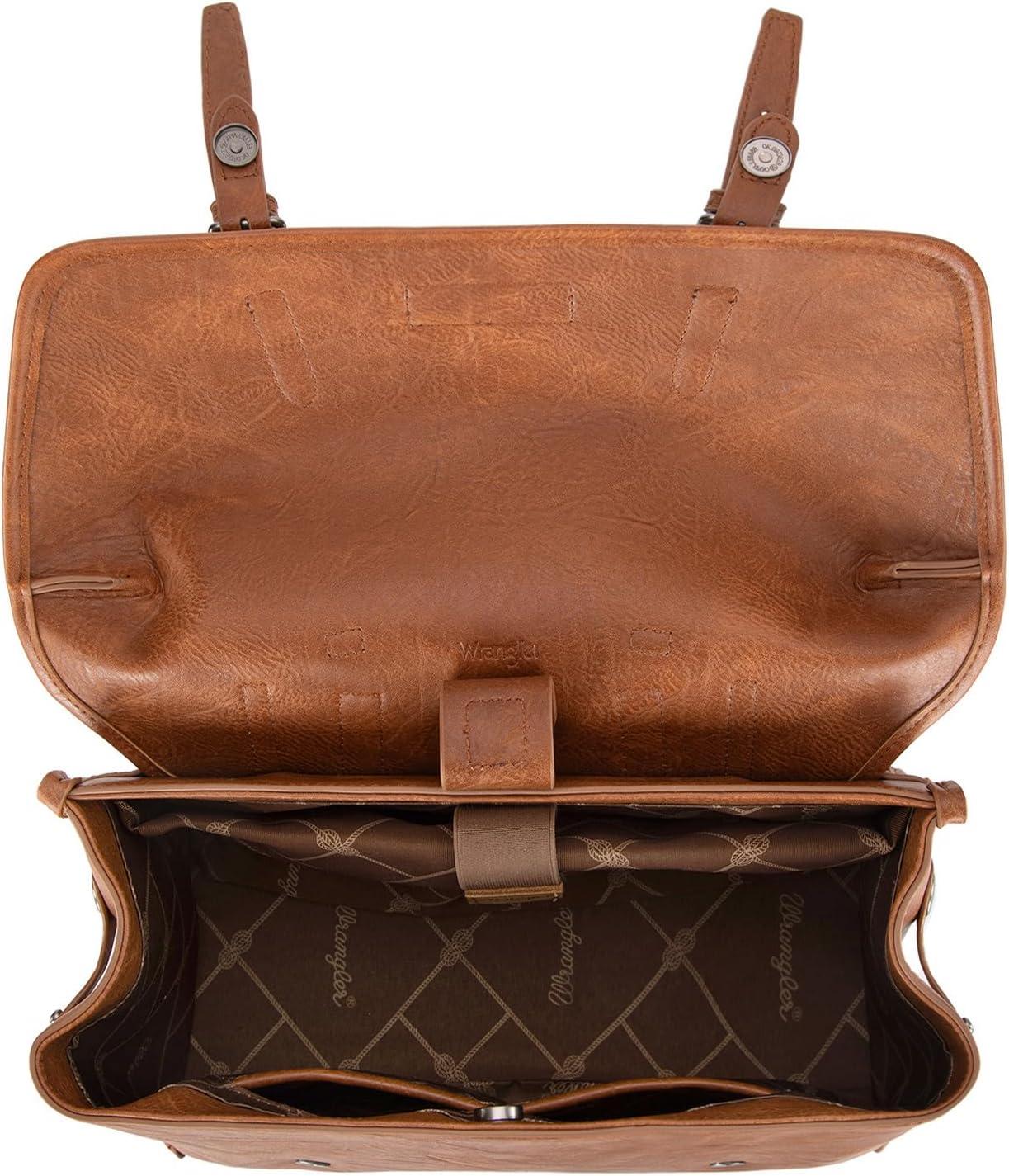 imageWrangler Laptop Bag for Women Messenger Bag Briefcase Computer Backpack Convertible Satchel BagBrown