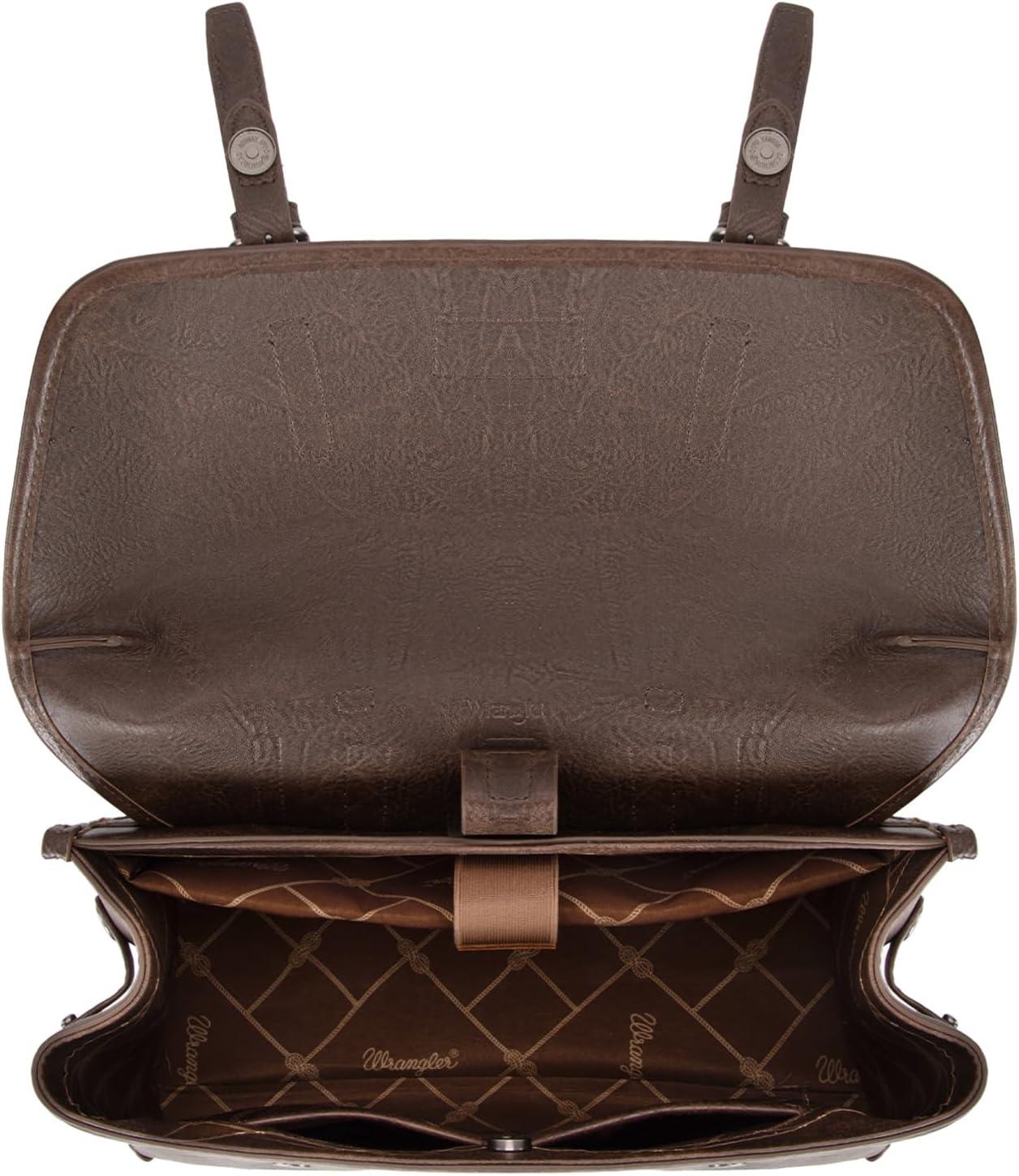 imageWrangler Laptop Bag for Women Messenger Bag Briefcase Computer Backpack Convertible Satchel BagCoffee