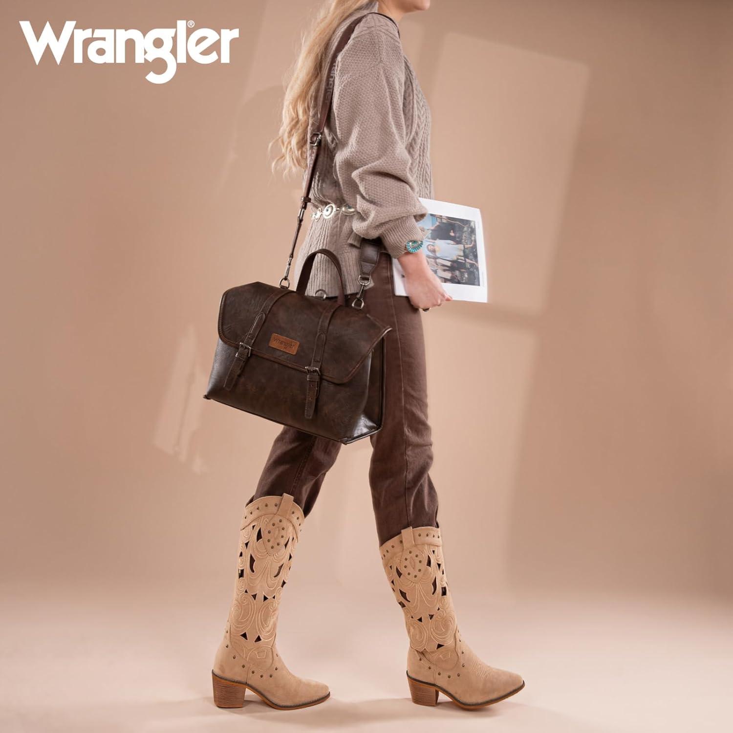 imageWrangler Laptop Bag for Women Messenger Bag Briefcase Computer Backpack Convertible Satchel BagCoffee