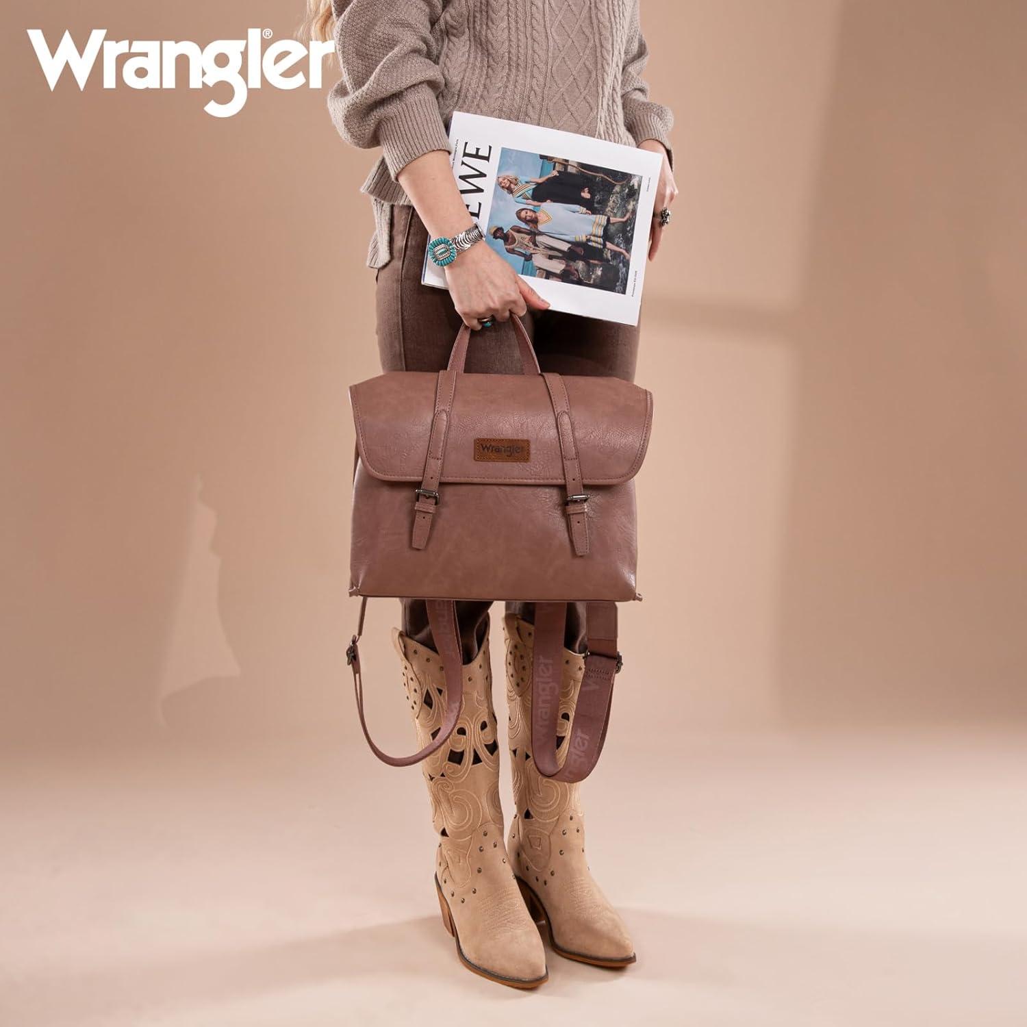 imageWrangler Laptop Bag for Women Messenger Bag Briefcase Computer Backpack Convertible Satchel BagDeep Pink