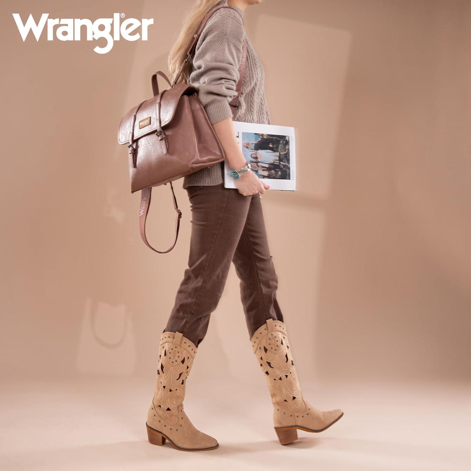 imageWrangler Laptop Bag for Women Messenger Bag Briefcase Computer Backpack Convertible Satchel BagDeep Pink