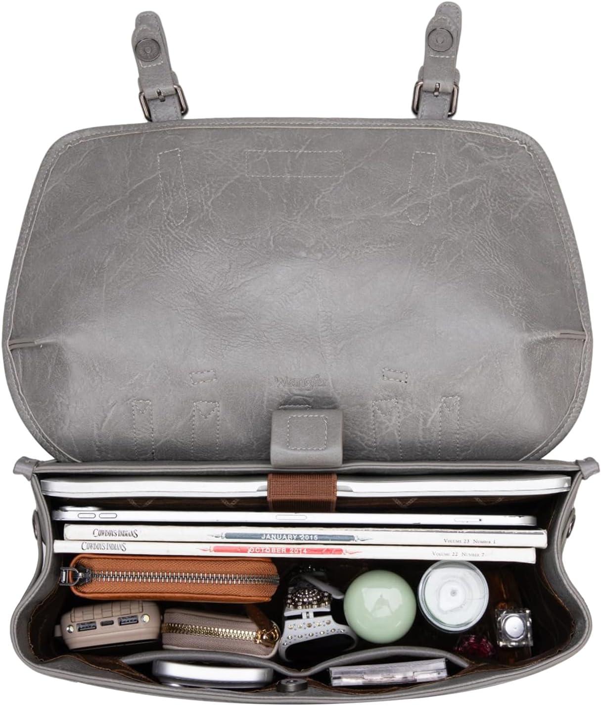 imageWrangler Laptop Bag for Women Messenger Bag Briefcase Computer Backpack Convertible Satchel BagGrey