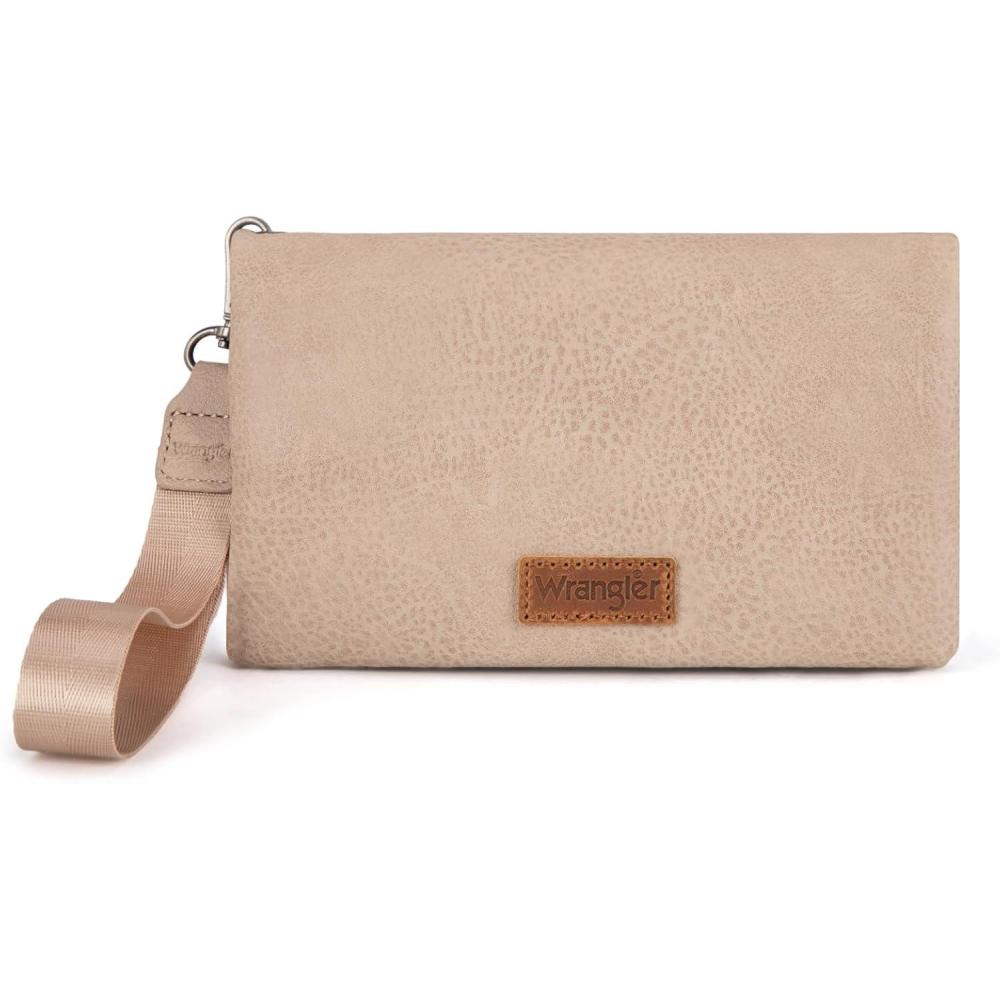 imageWrangler Crossbody Wallet Women Black Sunflower Daisy Wallets RFID Blocking Bifold Clutch Small Purse with Crossbody Strap WG17640011BKBkhaki