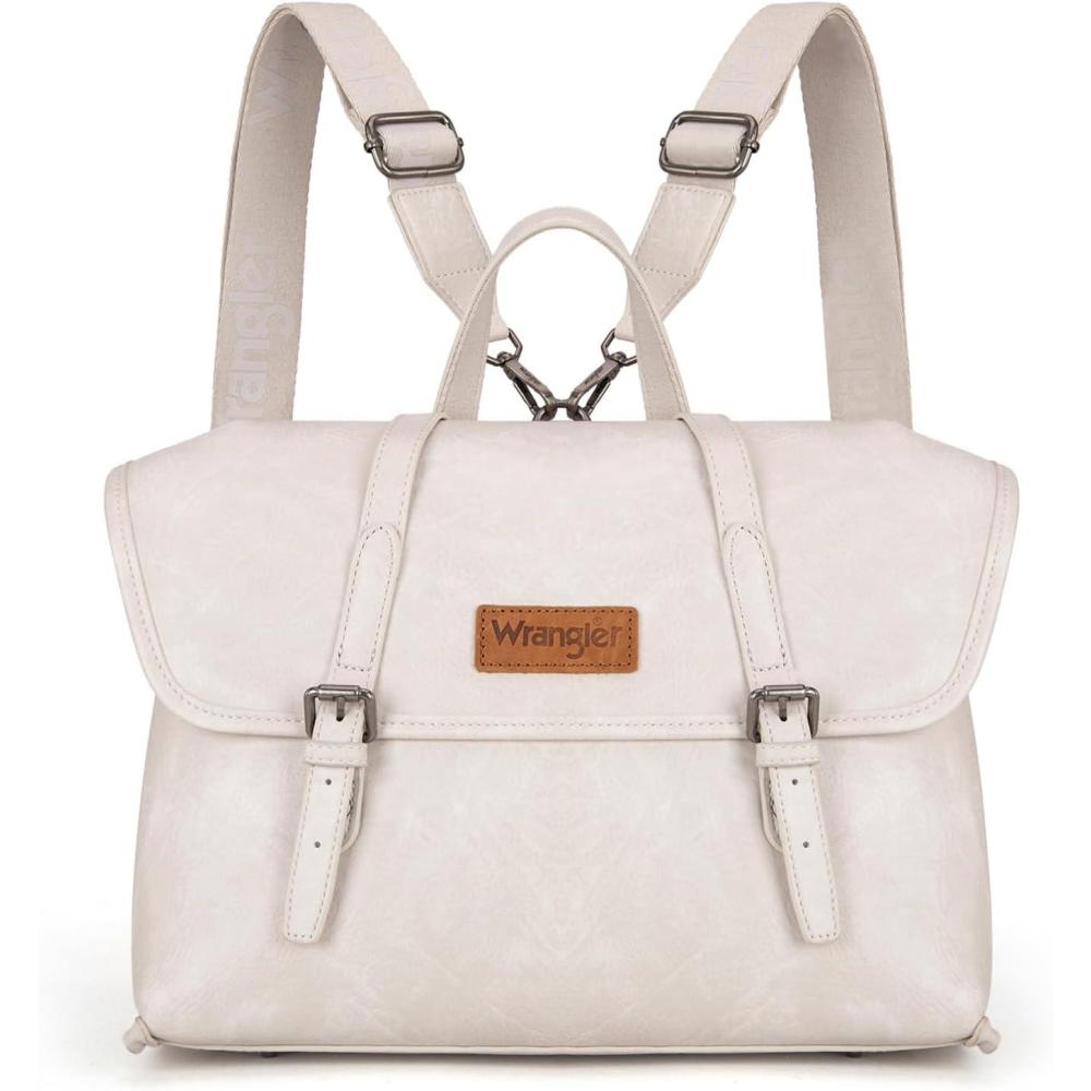 imageWrangler Laptop Bag for Women Messenger Bag Briefcase Computer Backpack Convertible Satchel BagBeige