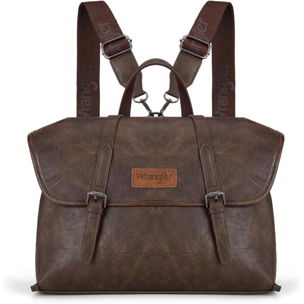 imageWrangler Laptop Bag for Women Messenger Bag Briefcase Computer Backpack Convertible Satchel BagCoffee