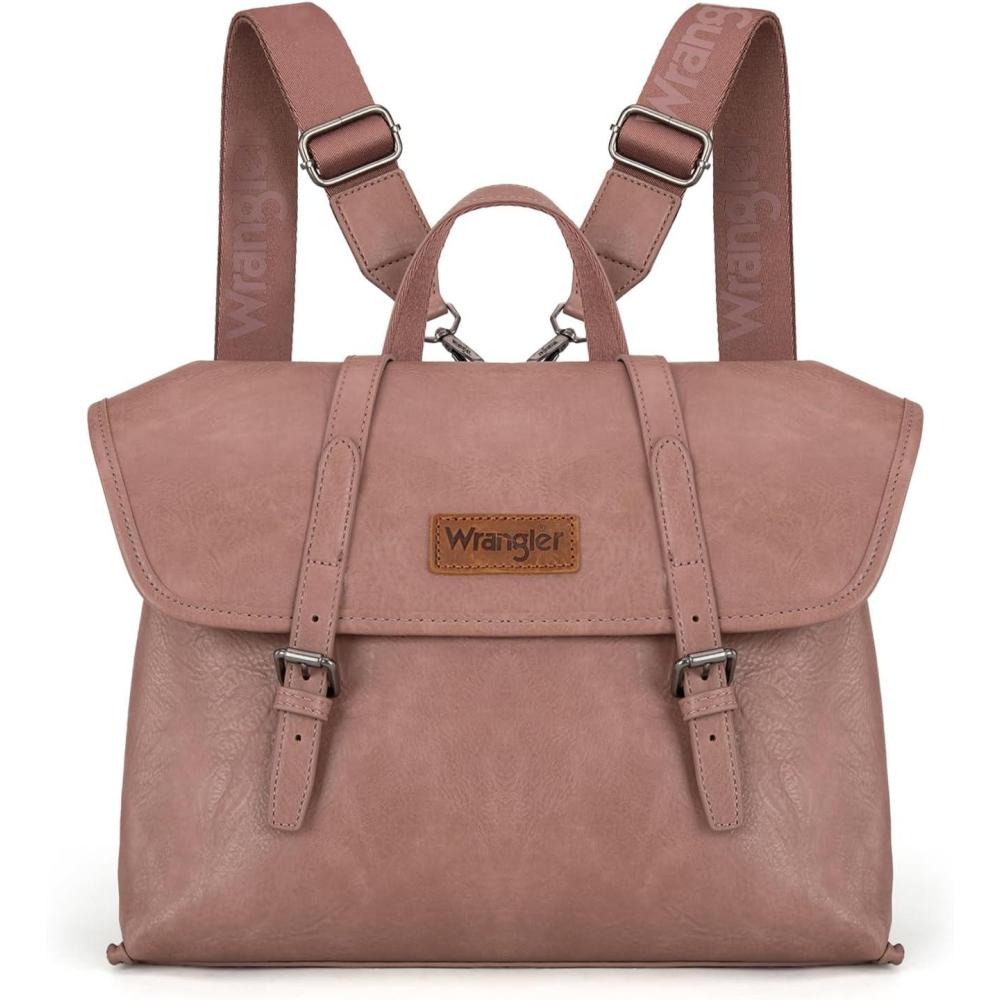 imageWrangler Laptop Bag for Women Messenger Bag Briefcase Computer Backpack Convertible Satchel BagDeep Pink