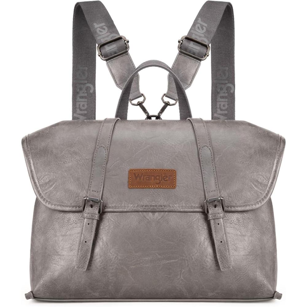 imageWrangler Laptop Bag for Women Messenger Bag Briefcase Computer Backpack Convertible Satchel BagGrey