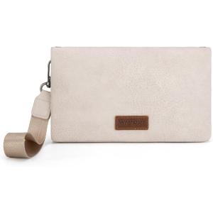 Wrangler Crossbody Wallet Women Black Sunflower Daisy Wallets RFID Blocking Bifold Clutch Small Purse with Crossbody Strap WG176-4001-1BK(B-beige)