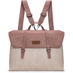 Wrangler Laptop Bag for Women Messenger Bag Briefcase Computer Backpack Convertible Satchel Bag(Beige & Purple)