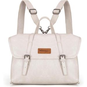 Wrangler Laptop Bag for Women Messenger Bag Briefcase Computer Backpack Convertible Satchel Bag(Beige)