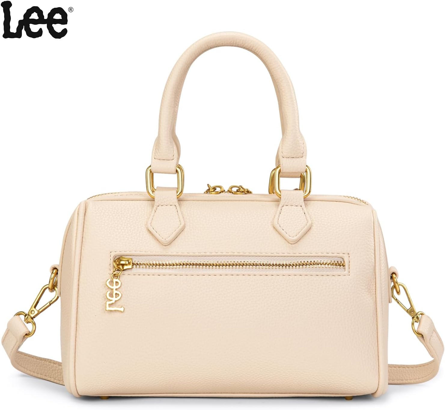 imageLee Satchel Purses for Women Small Top Handle Handbag Convertible Crossbody SatchelBeige