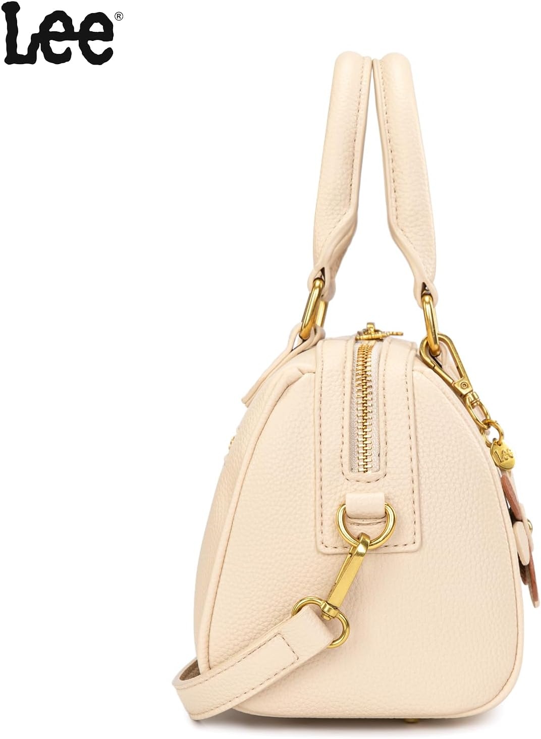 imageLee Satchel Purses for Women Small Top Handle Handbag Convertible Crossbody SatchelBeige