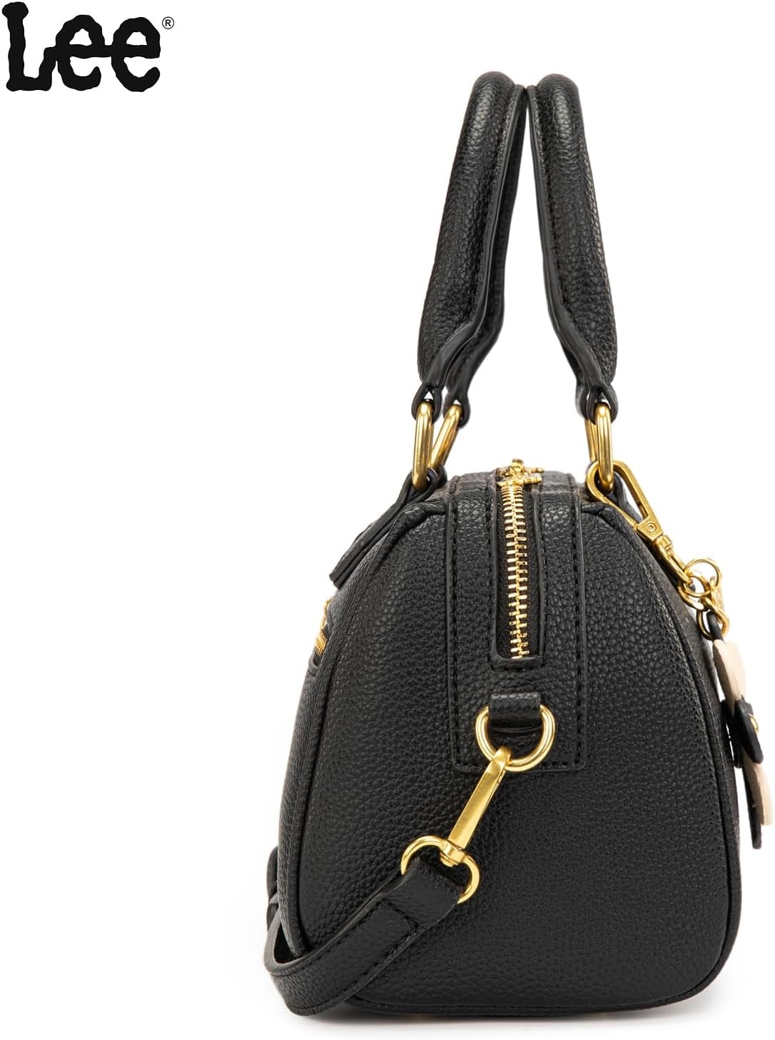 imageLee Satchel Purses for Women Small Top Handle Handbag Convertible Crossbody SatchelBlack