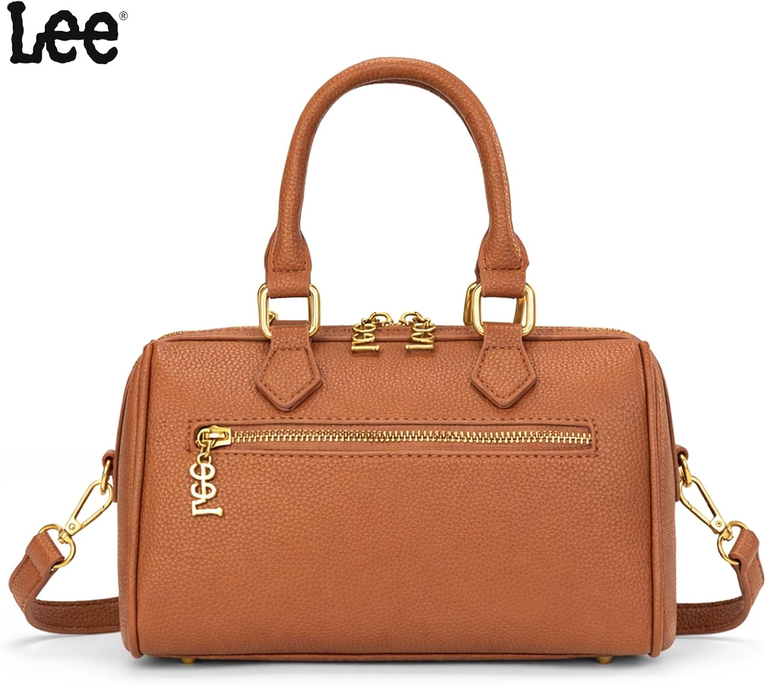 imageLee Satchel Purses for Women Small Top Handle Handbag Convertible Crossbody SatchelBrown