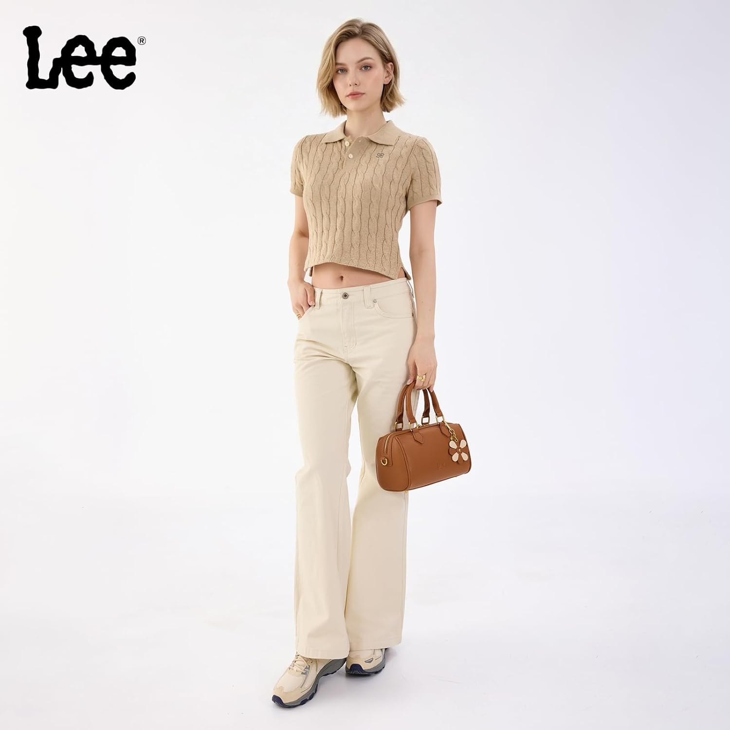 imageLee Satchel Purses for Women Small Top Handle Handbag Convertible Crossbody SatchelBrown