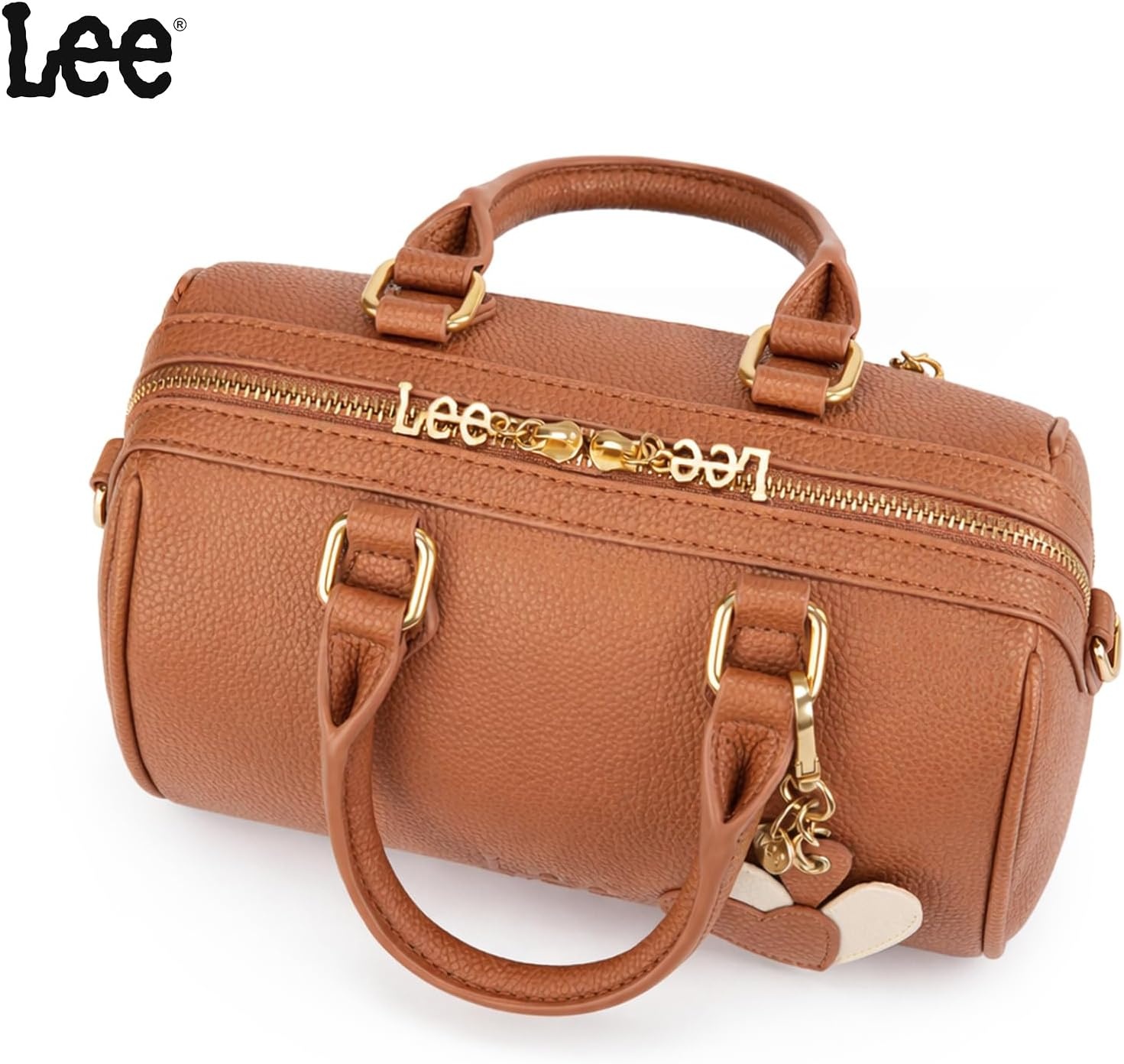 imageLee Satchel Purses for Women Small Top Handle Handbag Convertible Crossbody SatchelBrown
