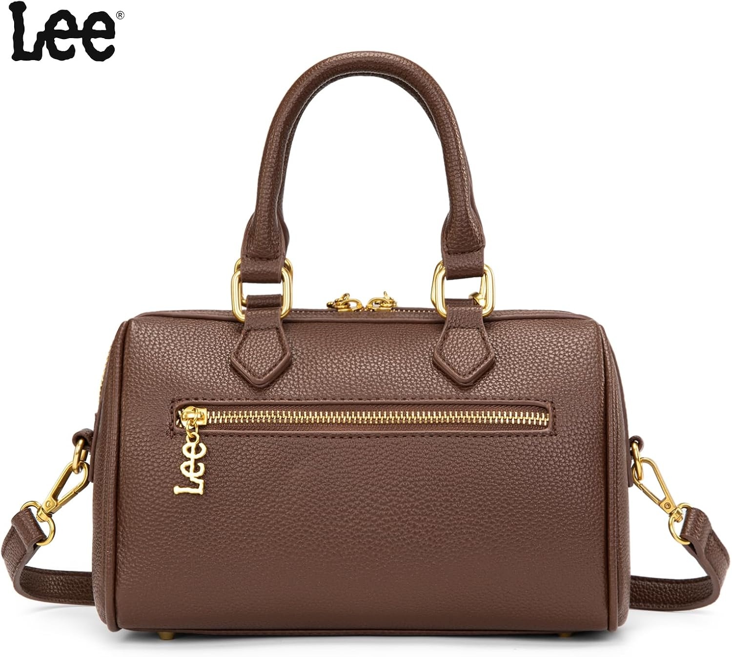 imageLee Satchel Purses for Women Small Top Handle Handbag Convertible Crossbody SatchelCoffee